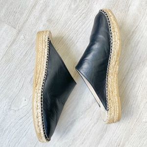 Giamo Leather Espadrille Mules / Slides